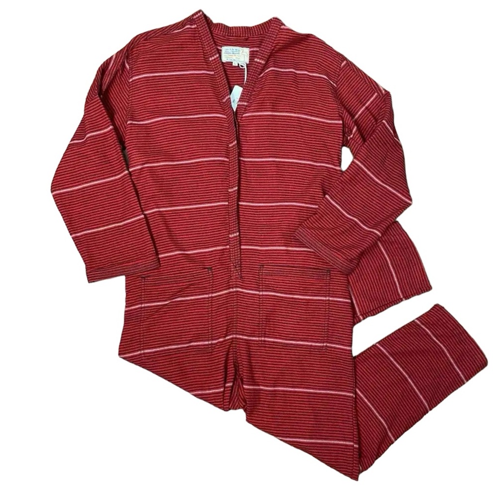 SANDRINE ROSE X FREE PEOPLE Jumpsuit Size Small Red Stripe